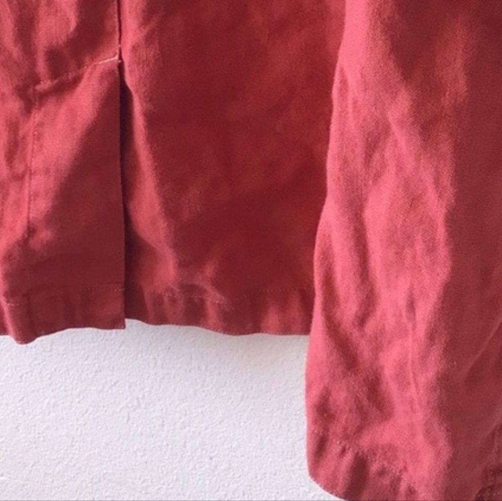 Chico's Design Deep Coral Linen Button Down Shirt/Blouse size Chico's 3 - Picture 7 of 7